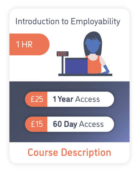 An image of Introduction to Employability, which shows the pricing options and when clicked link to the course descritption 