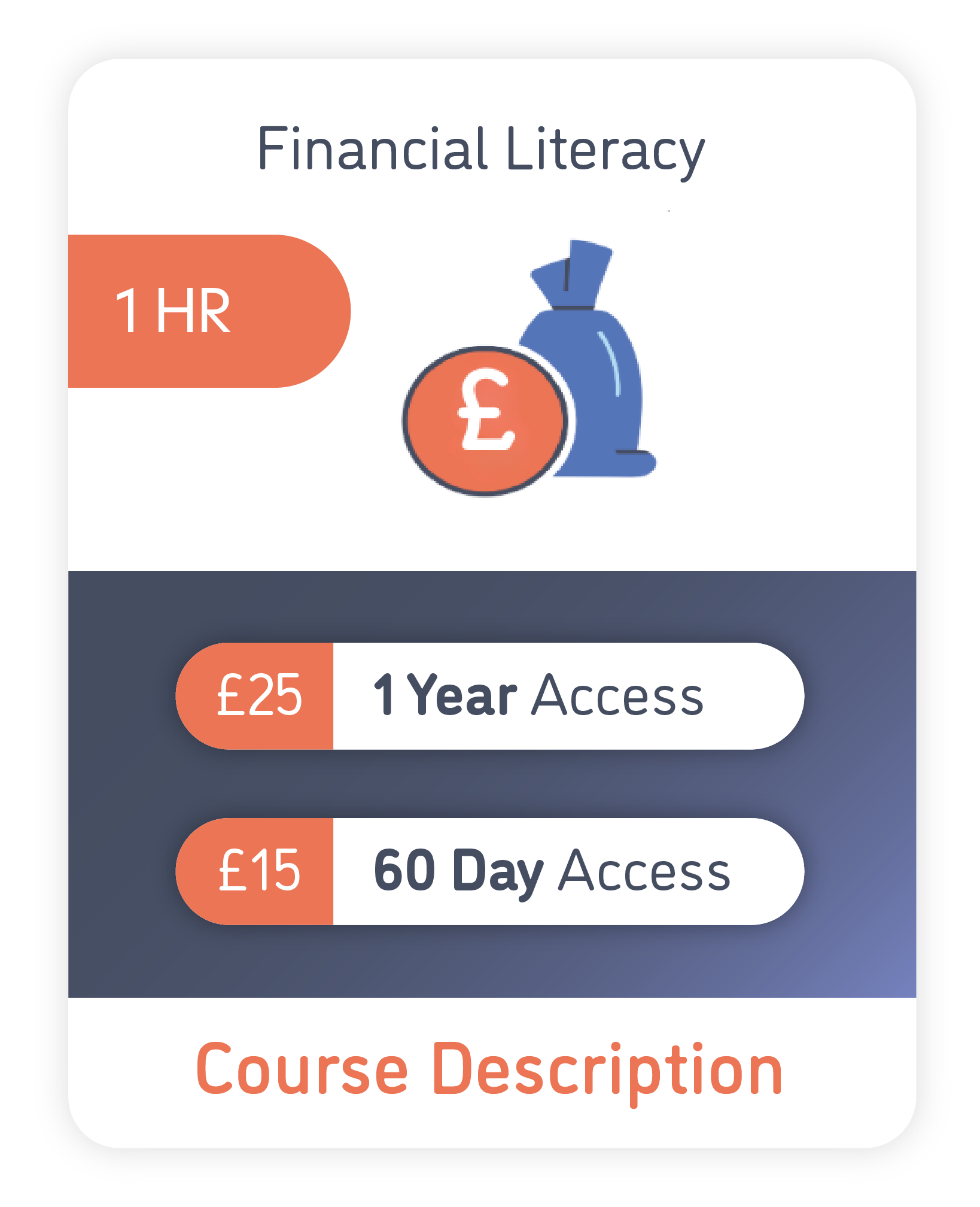 An image of Introduction to Office Skills, which shows the pricing options and when clicked link to the course description 