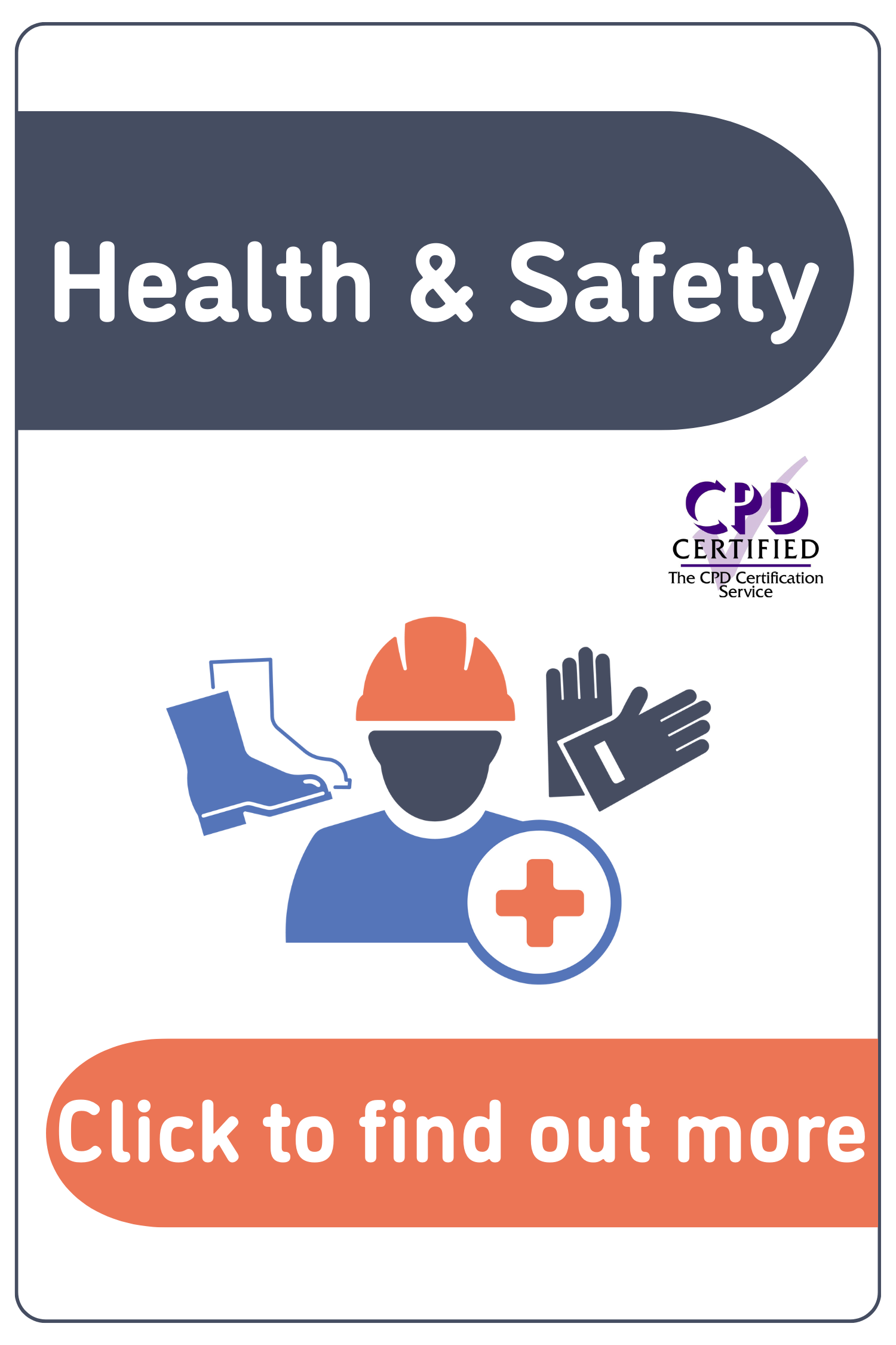 Health & Safety Course Button An image of Health & Safety, which shows the pricing options and when clicked link to the course description