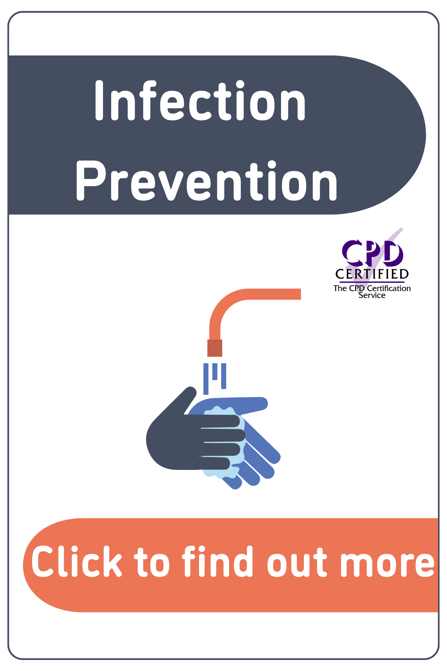 Infection Prevention Course Button An image of Infection Prevention, which shows the pricing options and when clicked link to the course description